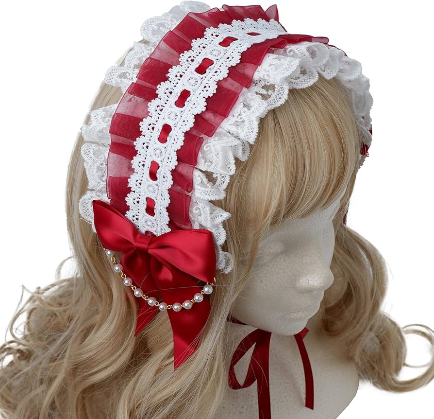 Amazon.co.jp: ヘッドドレス ヘアバレッタ メイド コスプレ 髪飾り 髪