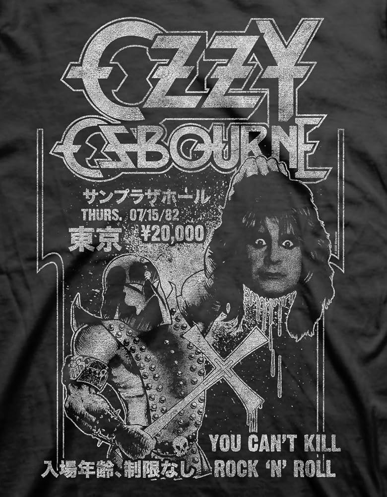 Amazon.com: 2Bhip Men's Ozzy Osbourne Executioner Japan '82 80s