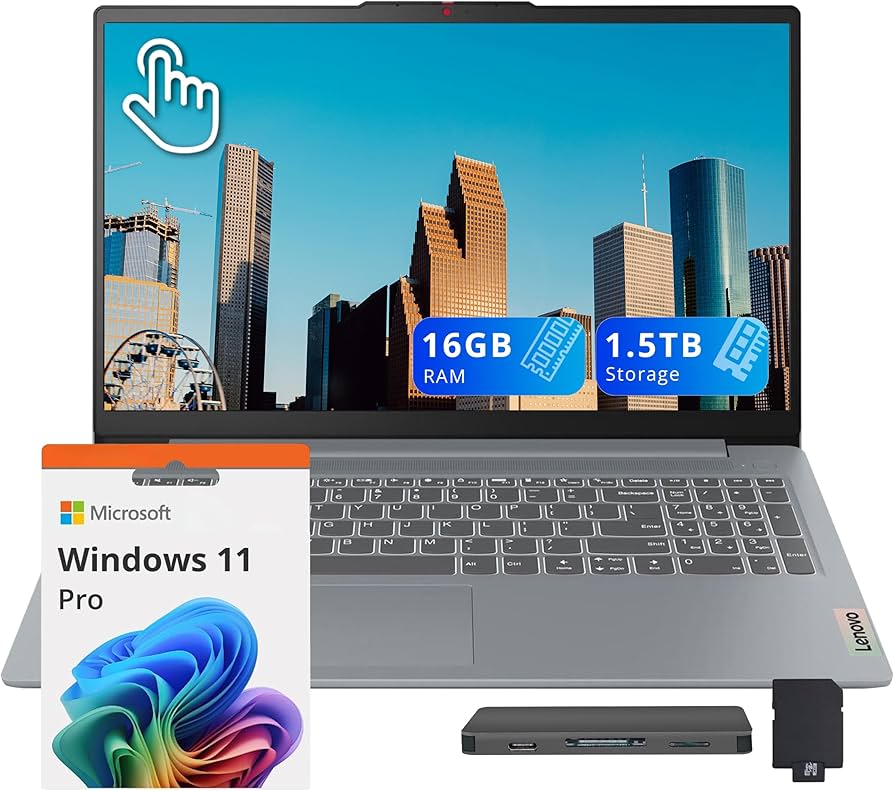 Lenovo IdeaPad Slim 3 15.6 FHD Touchscreen Laptop, AMD Ryzen 7