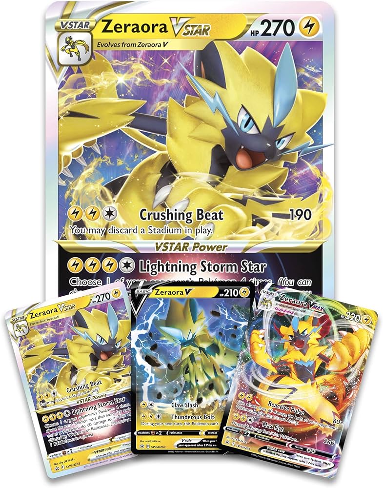 Pokémon TCG: Zeraora VMAX & VSTAR Battle Box (3 Foil Promo Cards
