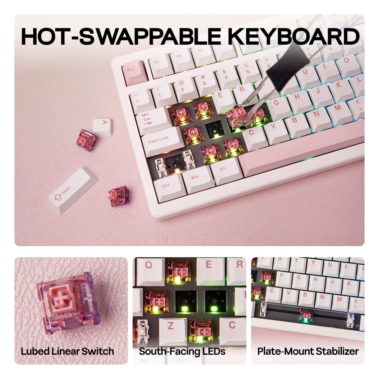 Amazon.com: EPOMAKER QK81 75% Wireless Mechanical Gaming Keyboard