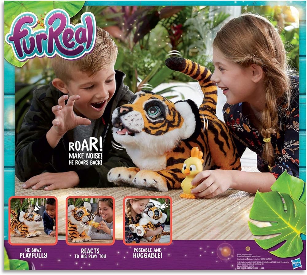 FurReal amigos B9071 RoarinA Tyler, o Tigre Brincalhão, Laranja,