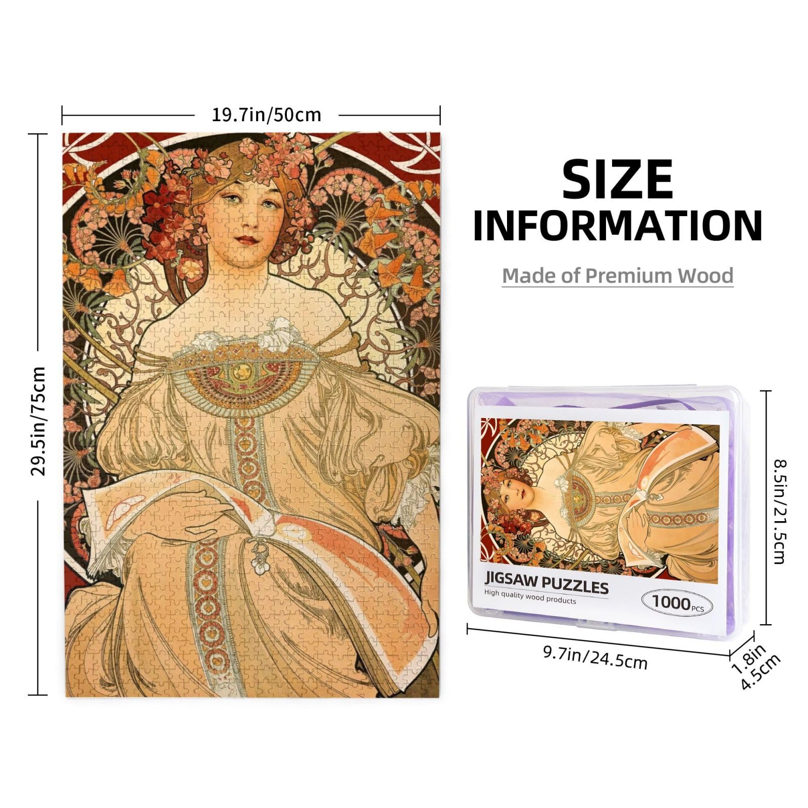 Amazon.co.jp: アルフォンス・ミュシャ『夢想』 ジグソーパズル 1000