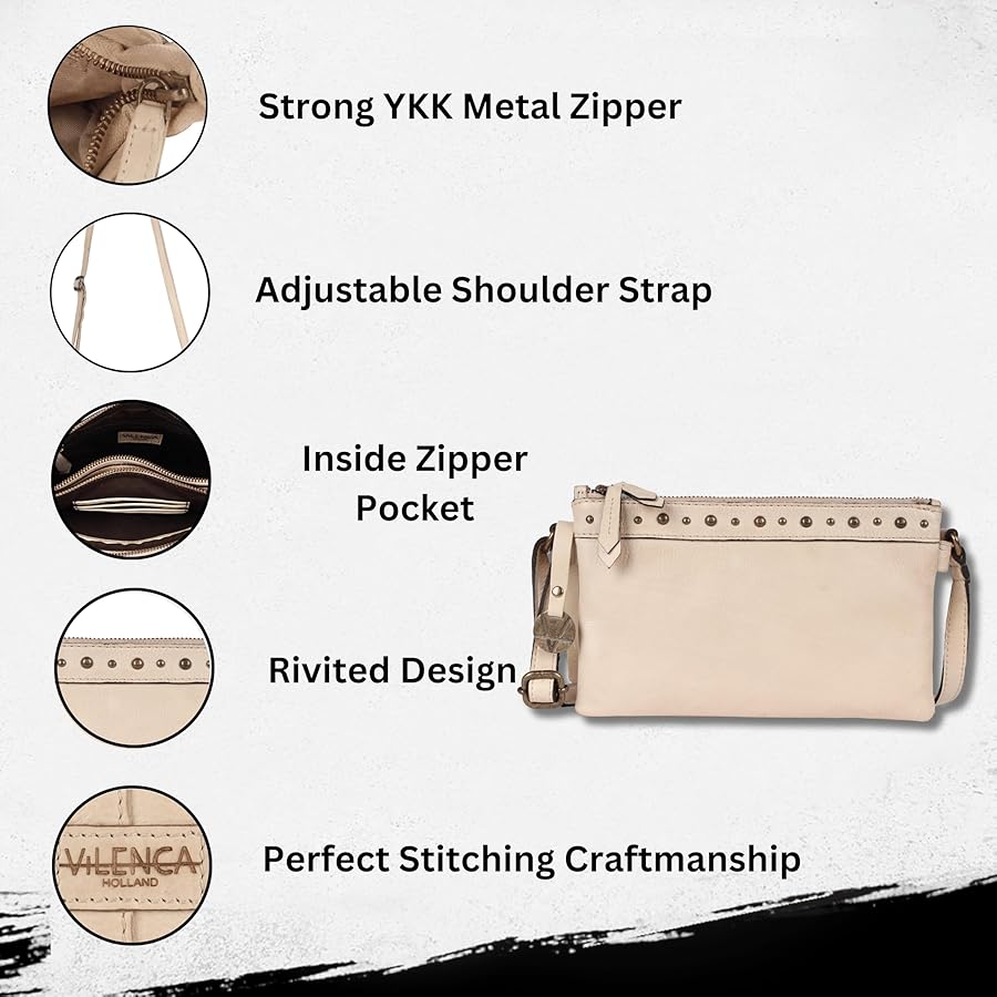 VILENCA HOLLAND 9 inch Women's Genuine Italian Leather Boho