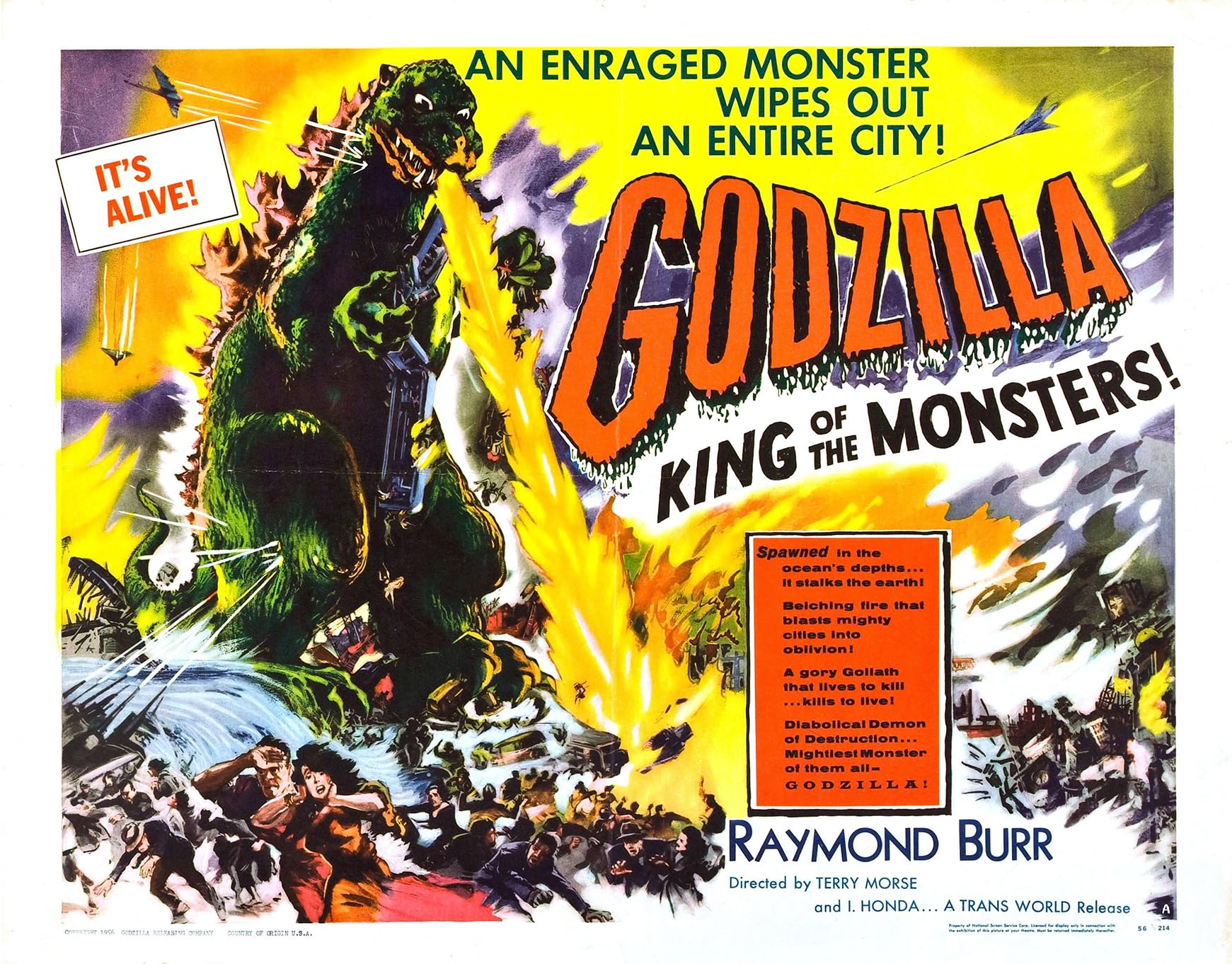 Amazon.co.jp: Godzilla King of the Monsters 1956 Vintage Movie