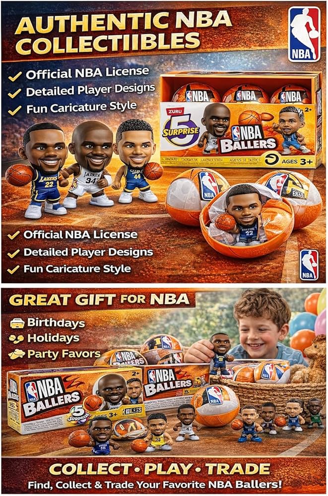 Amazon.co.jp: ZURU 5 サプライズ NBA Ballers シリーズ 2 公式 NBA