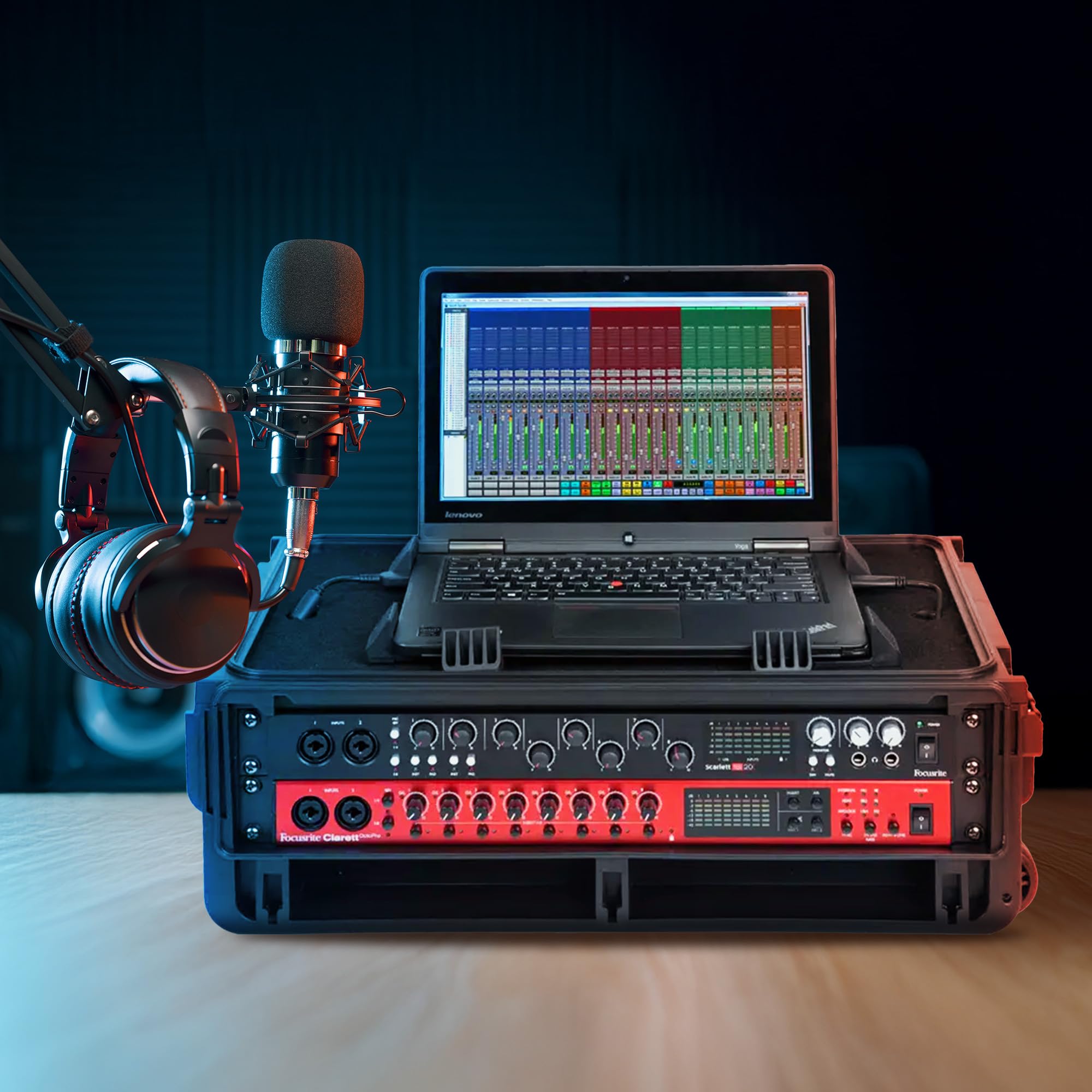 Amazon | SKB 2U スタジオラックケース ハンドル/キャリー付き 1SKB