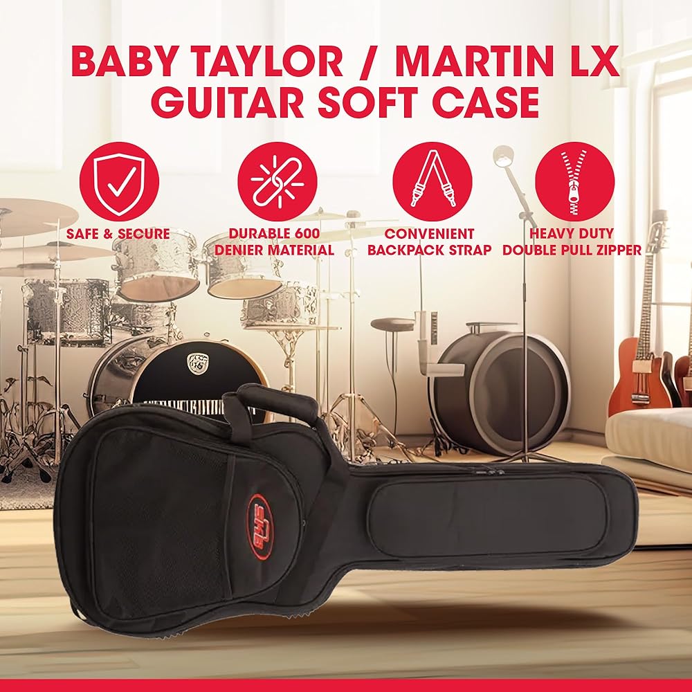 Amazon.com: SKB Baby Taylor Martin LX Acoustic Guitar Soft Case