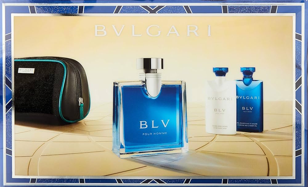 Bvlgari Blv For Men - 4 Pc Gift Set, 3.4oz EDT Spray, 2.5oz After