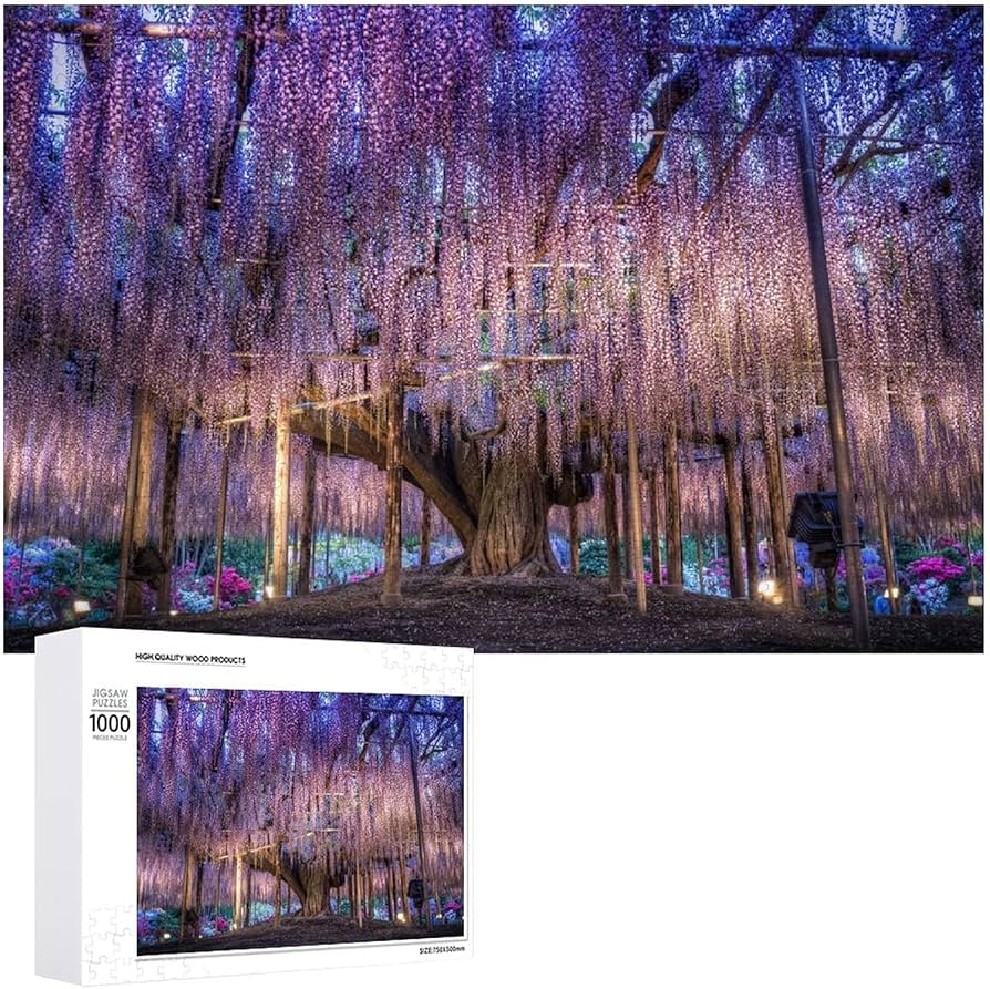 Amazon.co.jp: Braksent 500ピース 1000ピース ジグソーパズル 藤の花