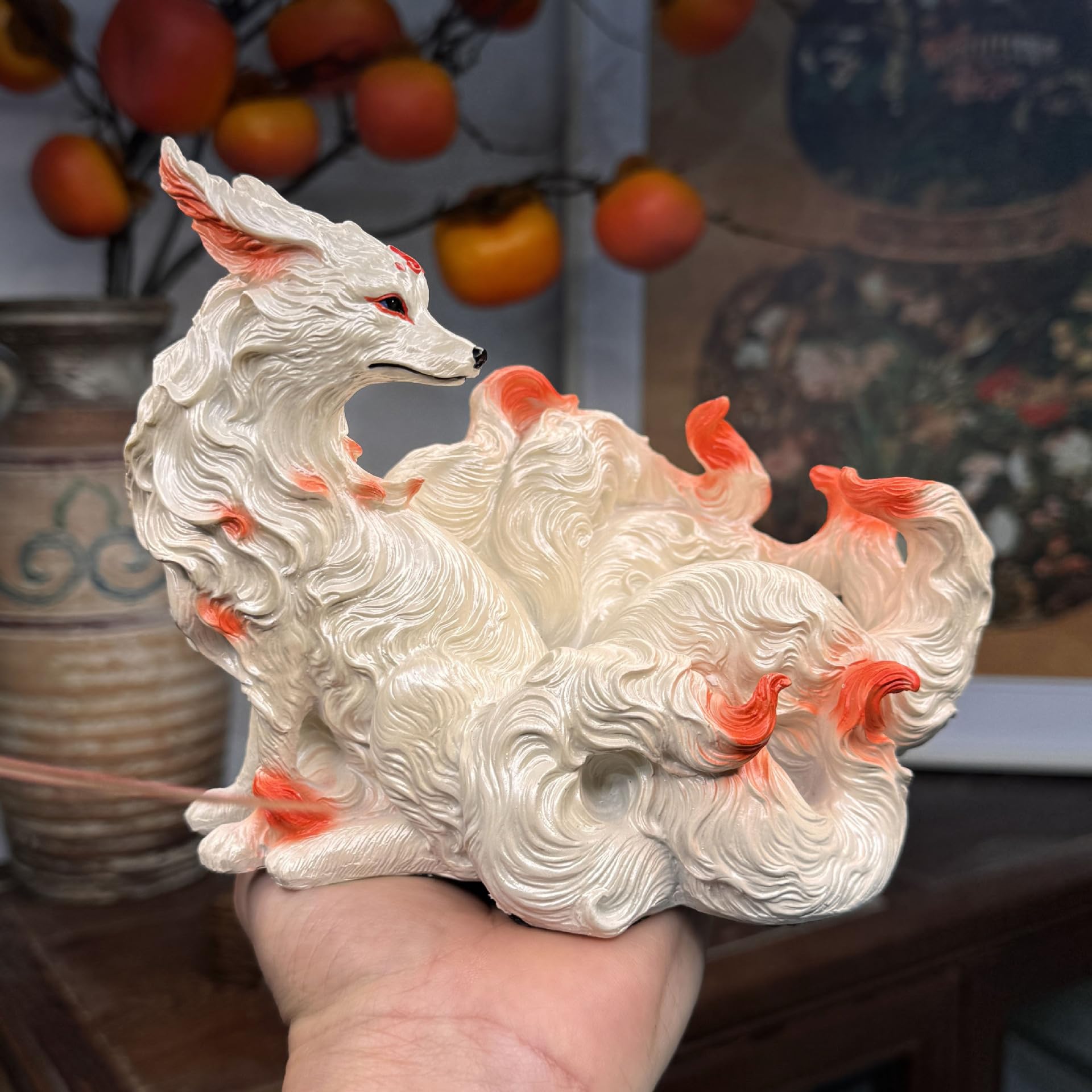 Amazon.co.jp: Aoccqkf九尾の狐 置物 装飾マスコット 子狐 九尾の狐