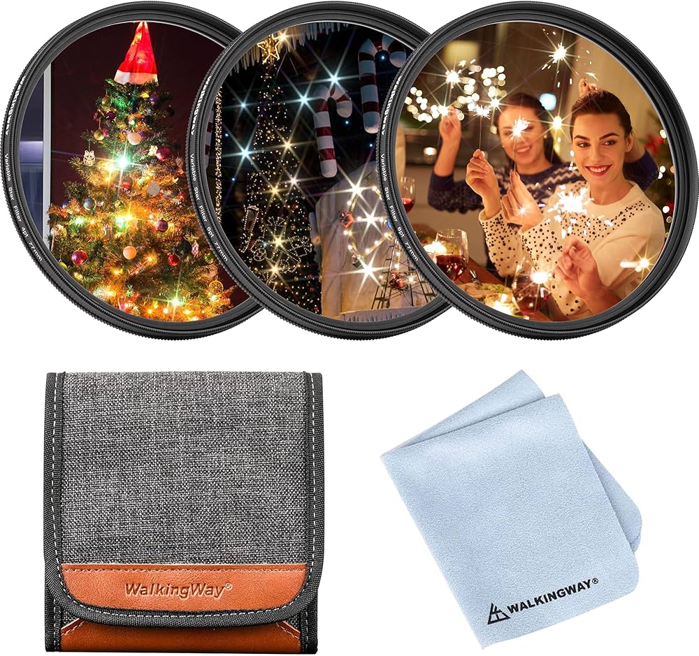 Amazon | Walking Way 55mm 可変星フィルターセット 4,6,8ポイント