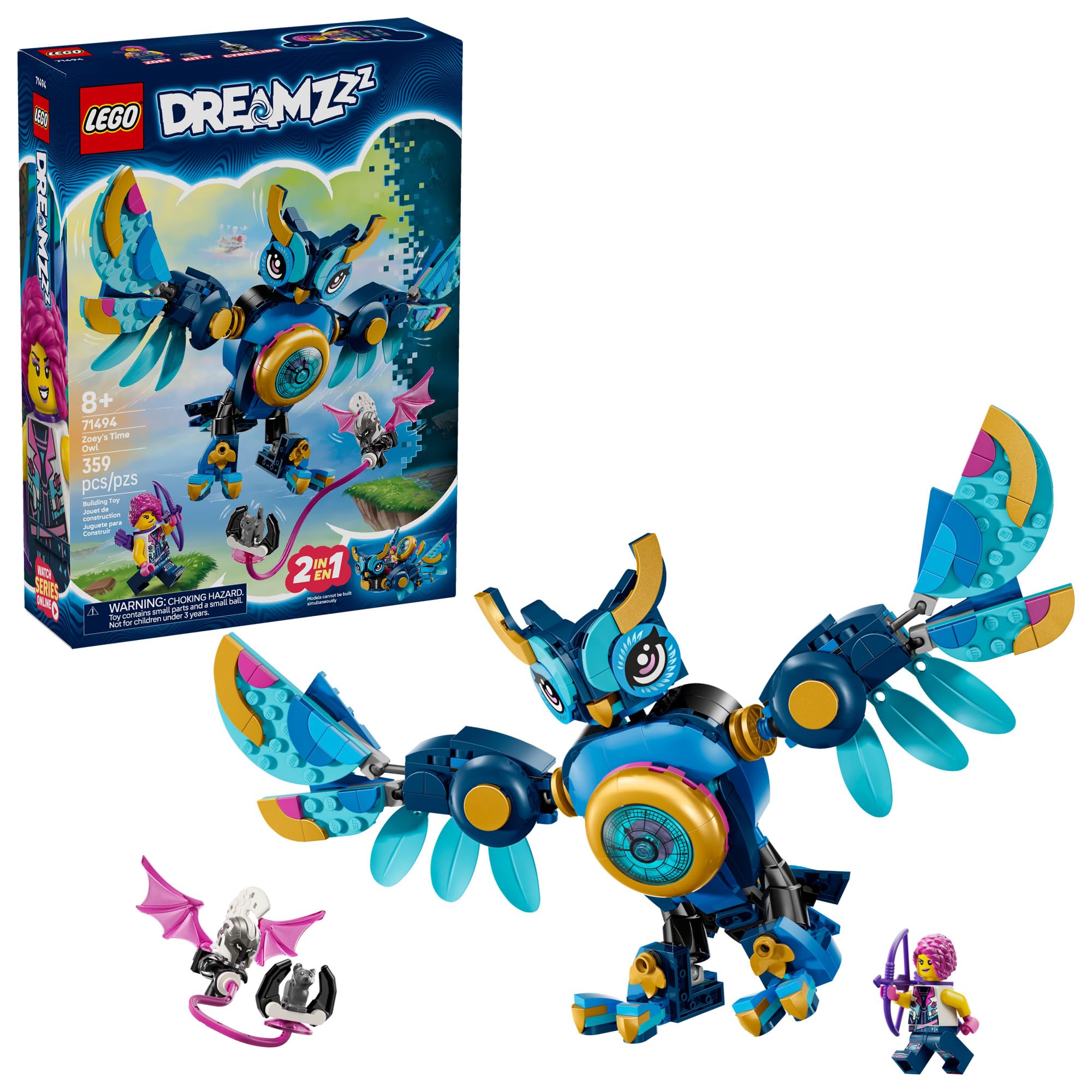 Amazon.com: LEGO DREAMZzz Zoey's Time Owl Building Toy - Pretend