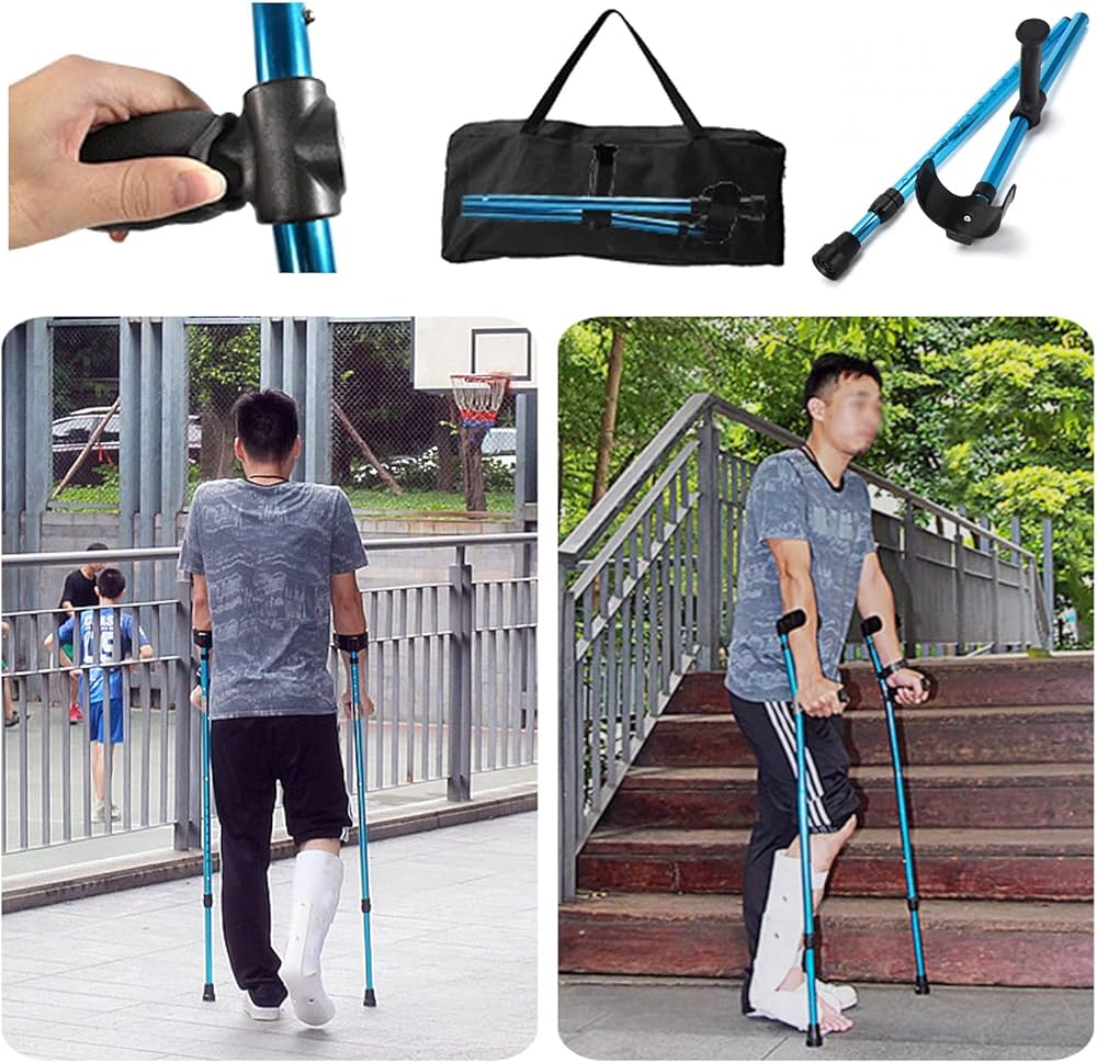 Amazon.co.jp: 大人の前腕松葉杖 青 ロフストランドクラッチ杖