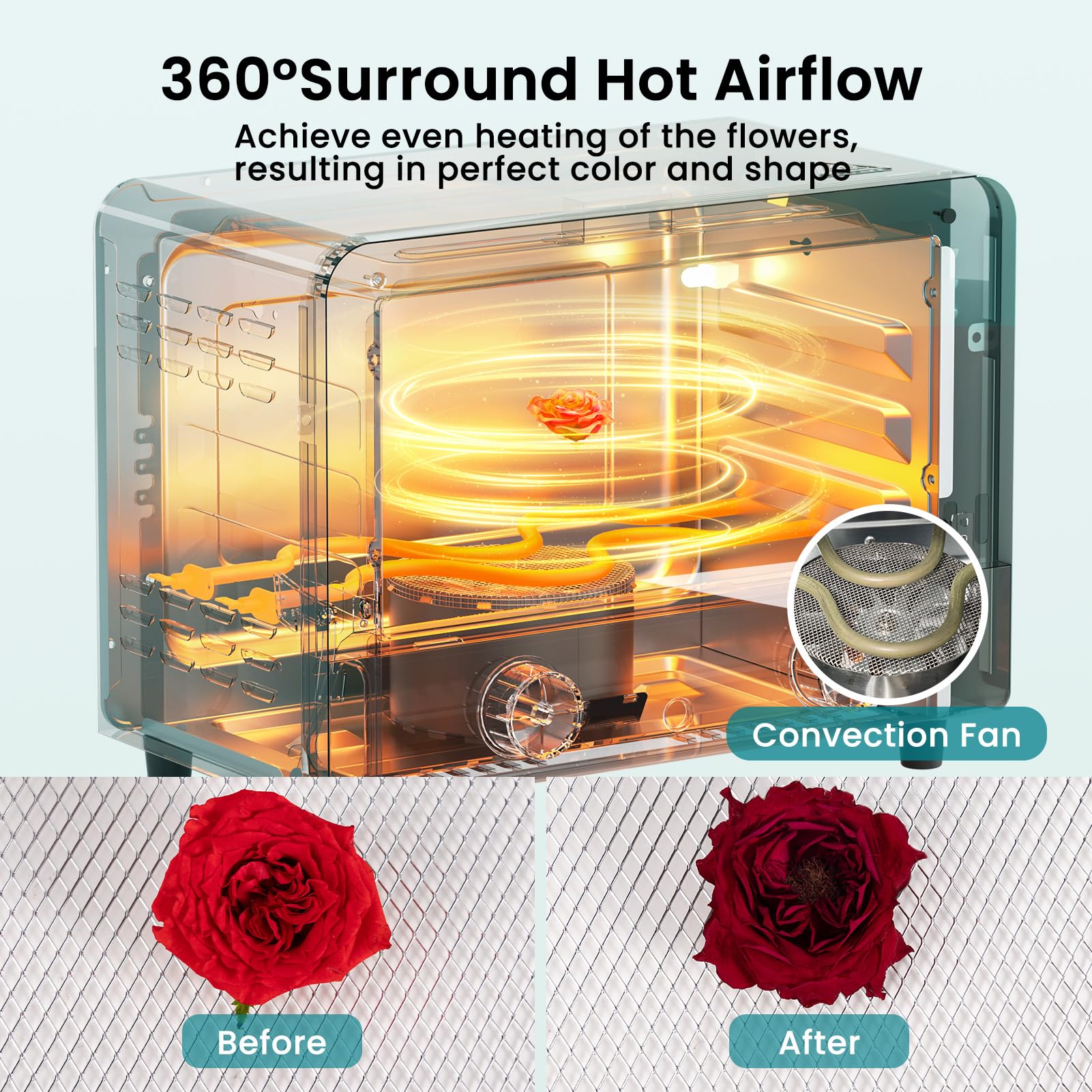 Amazon | 2時間のクイックフラワー乾燥、ドライフラワーマシン効率的な