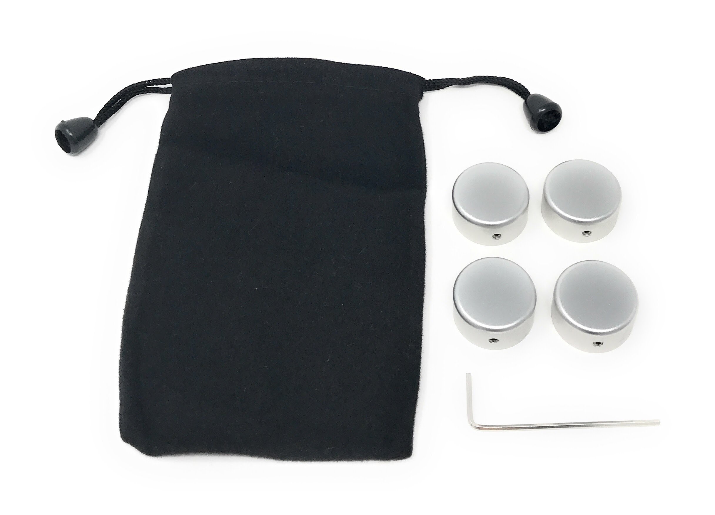 Amazon | エフェクター メタル スイッチハット キャップ シルバー 4個