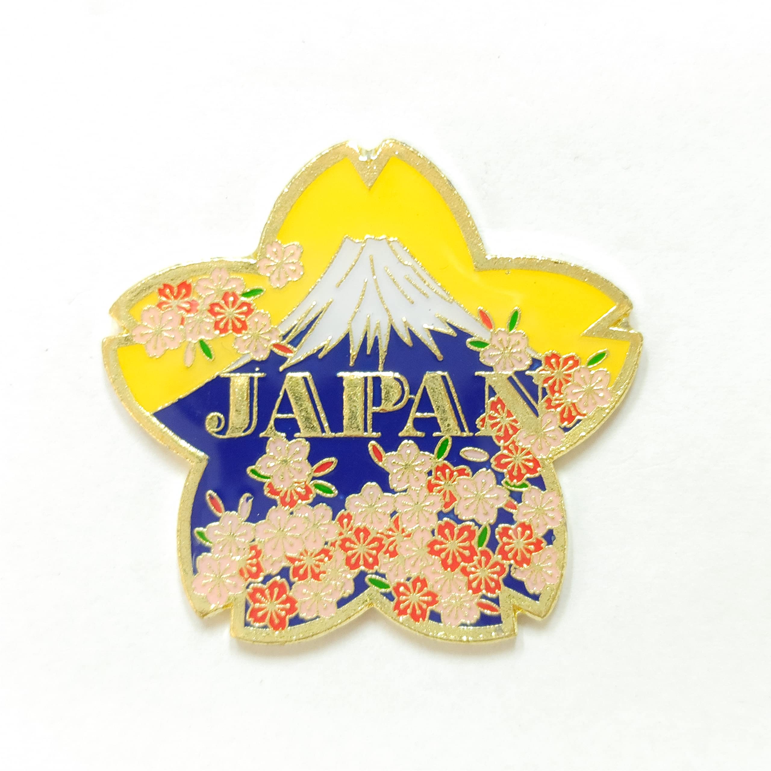 Amazon | 富士に桜 ピンバッジ ピンバッチ お土産 和風 日本 観光 ご