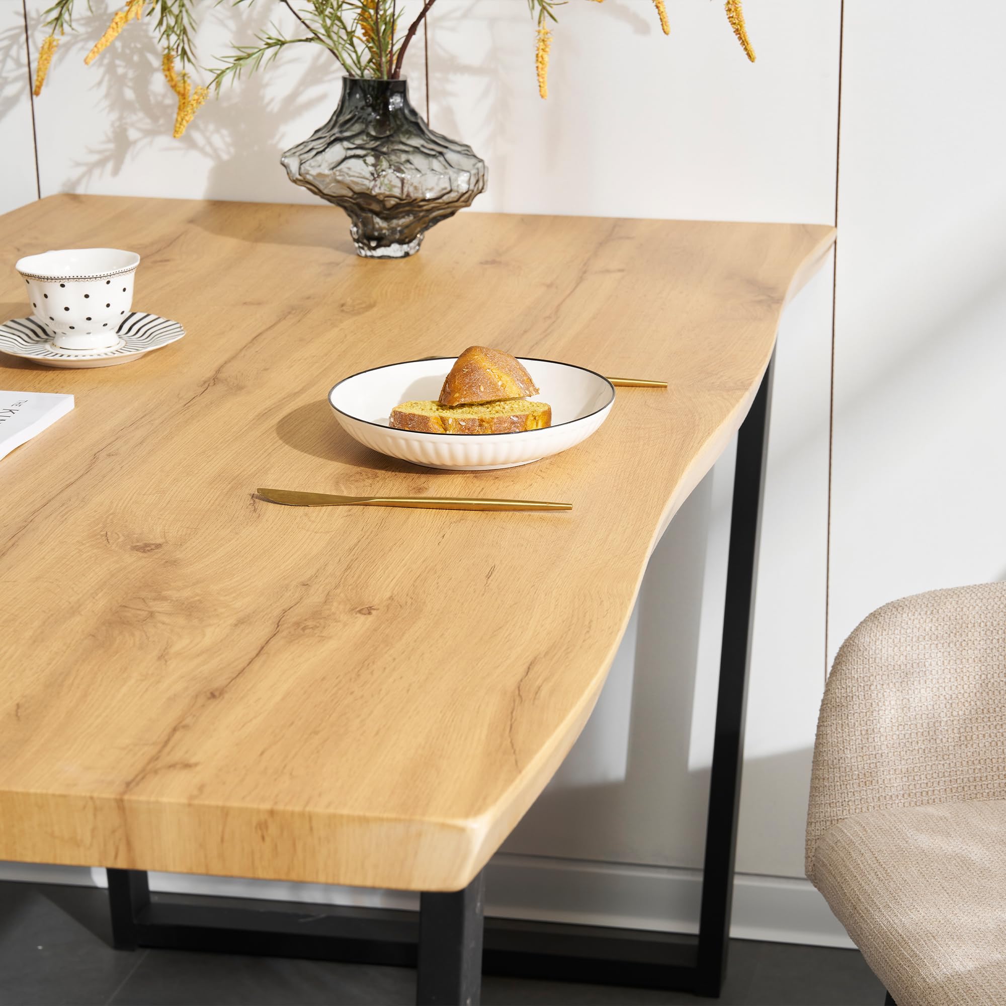 Amazon｜オーエスジェイ(OSJ) ダイニングテーブル 4人 幅140×奥行き80