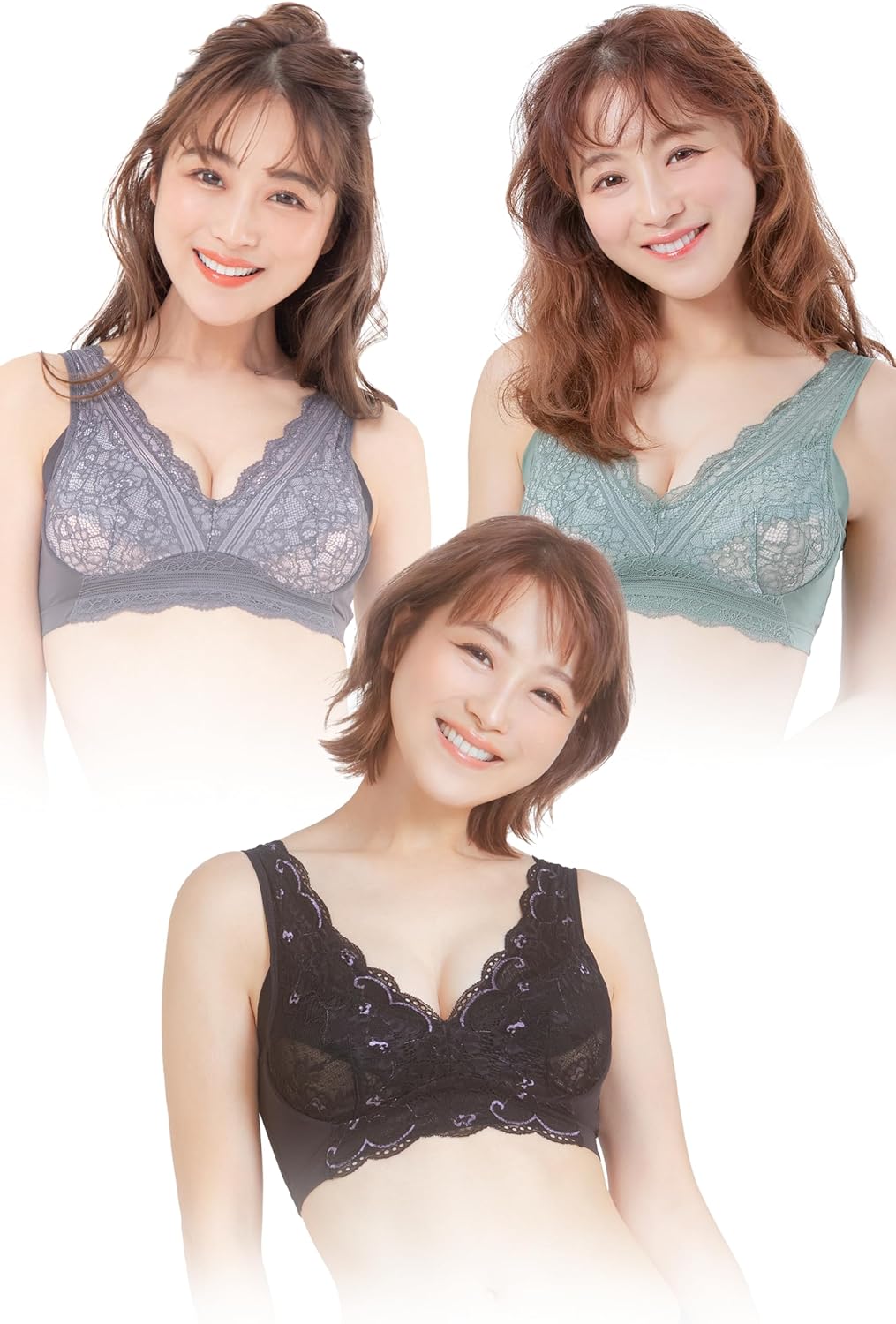 Amazon | LUNA (ルーナ) ナチュラルアップ ナイトブラ 3枚セット (JP