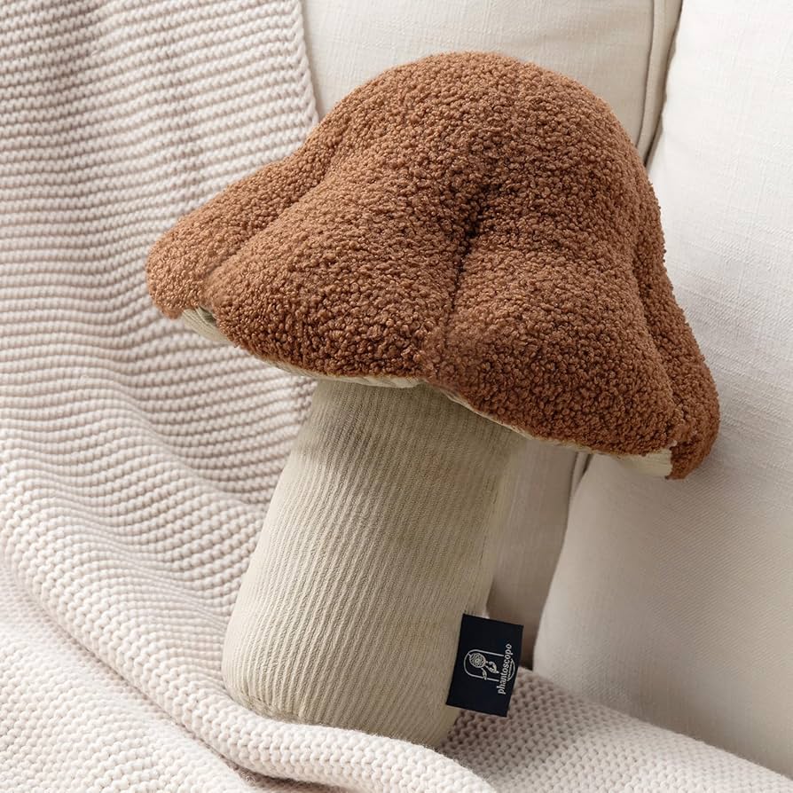 Amazon.com: Phantoscope Mushroom Shaped Throw Pillow, Teddy Fleece