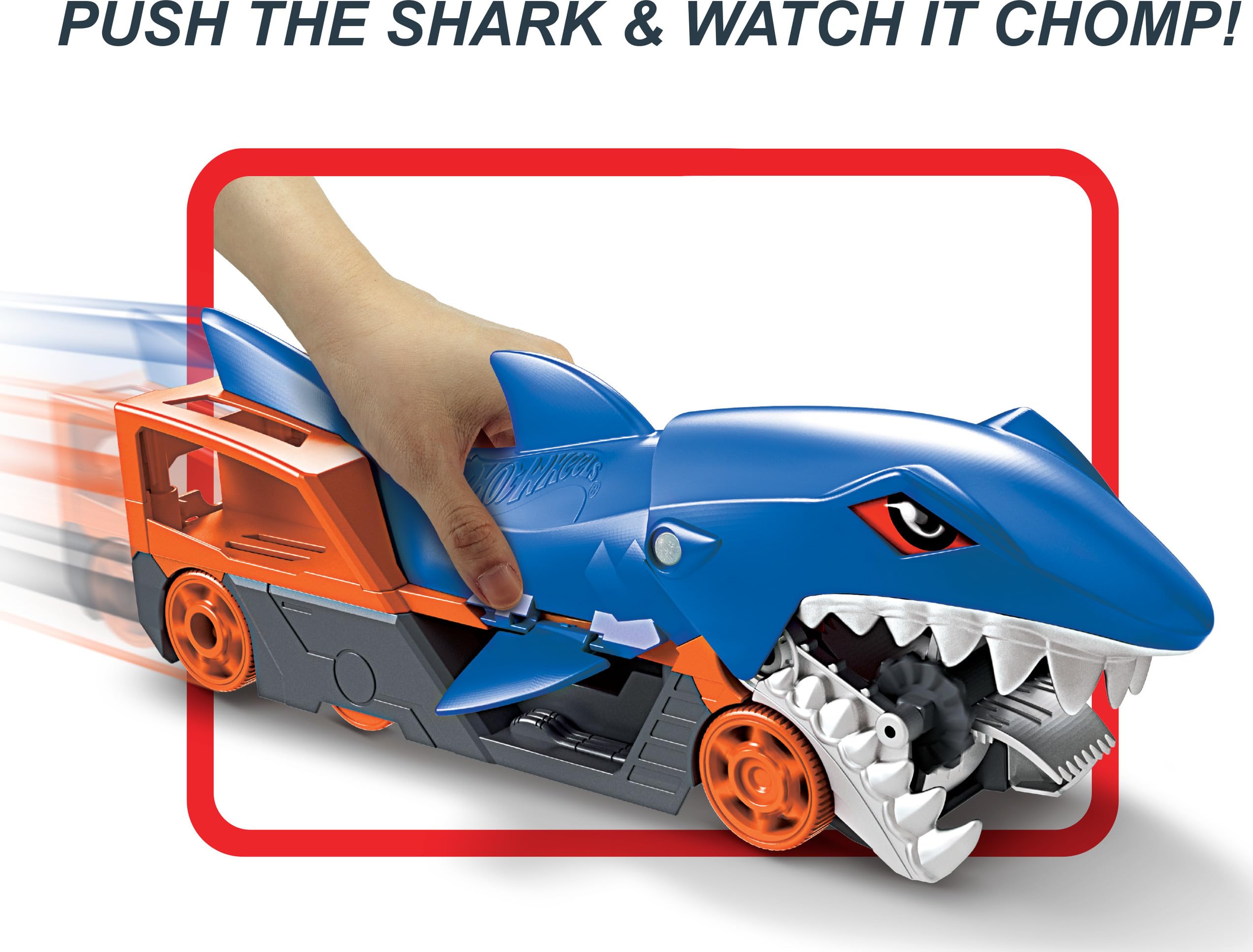 Amazon.co.jp: Hot Wheels Shark Chomp Transporter Playset with One