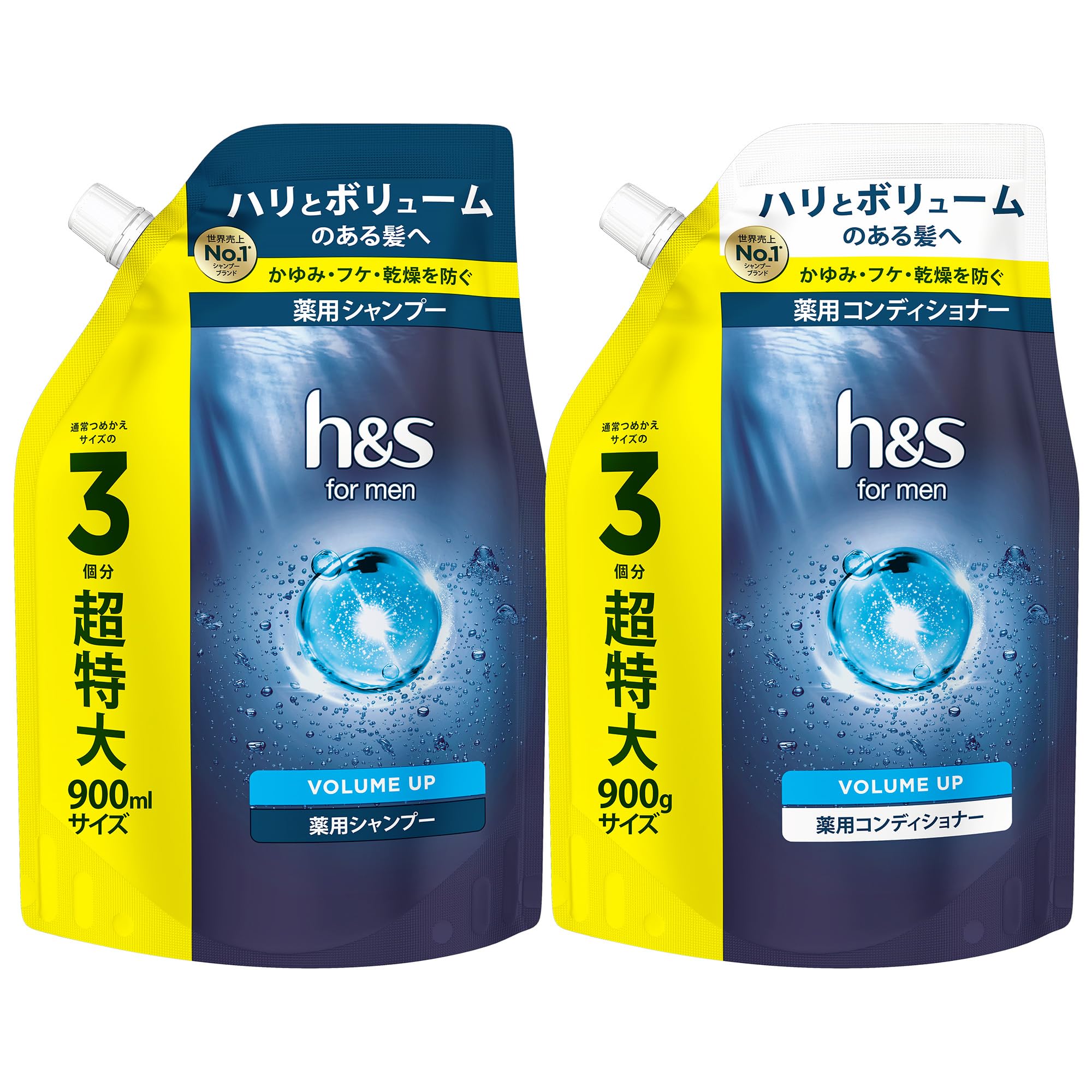 Amazon | h&s for men シャンプー&コンディショナー セット 900mL+900g