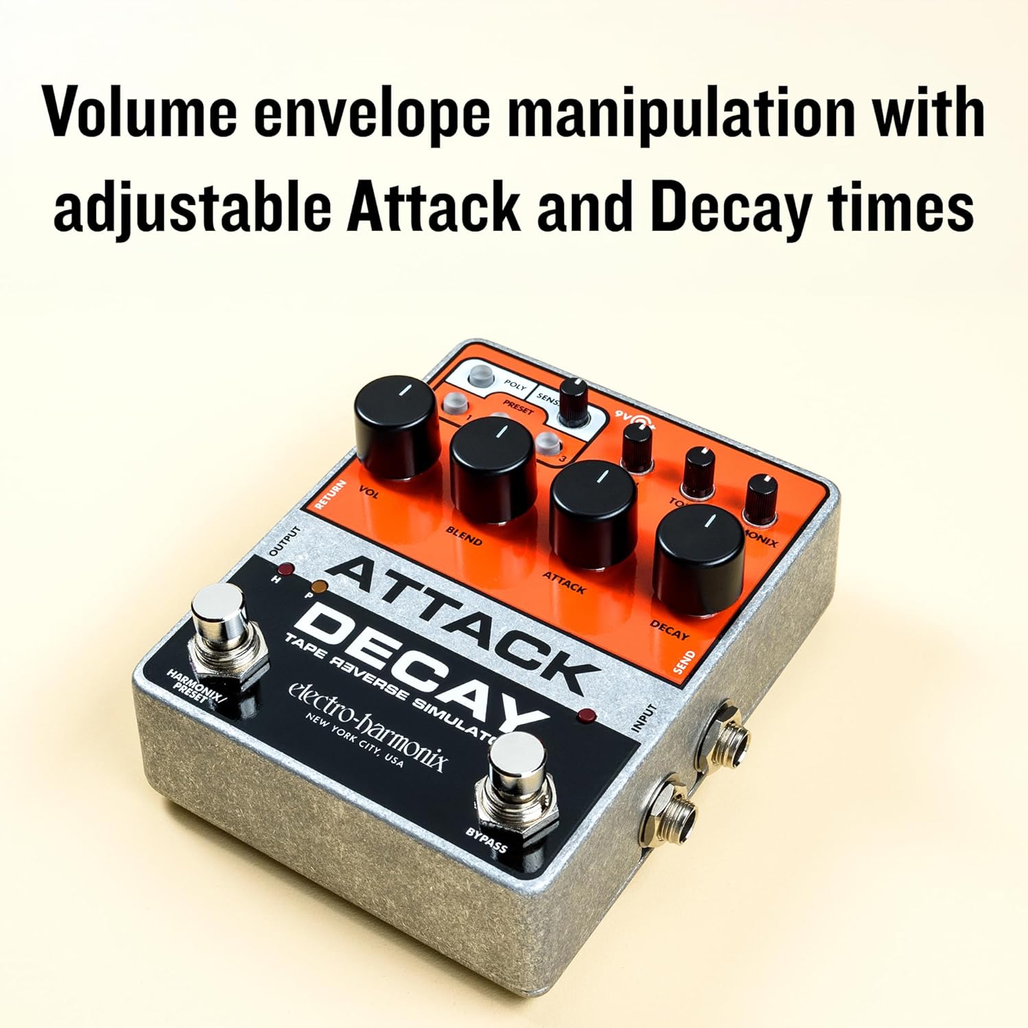 Electro-Harmonix Attack Decay テープリバースシミュレーターペダル