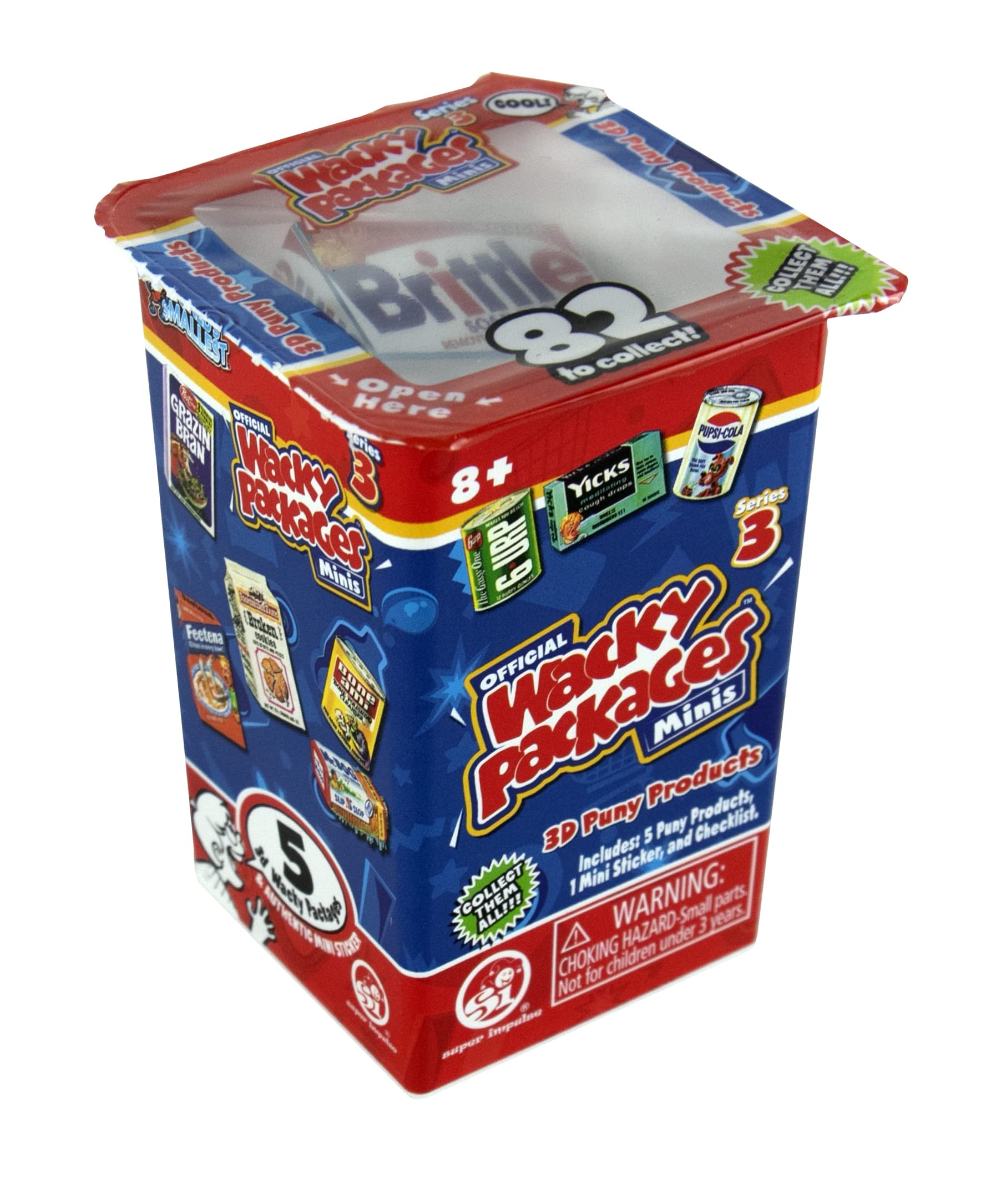 Amazon.com: Wacky Packages Minis 5 pc Blind Box Series 3, Multi