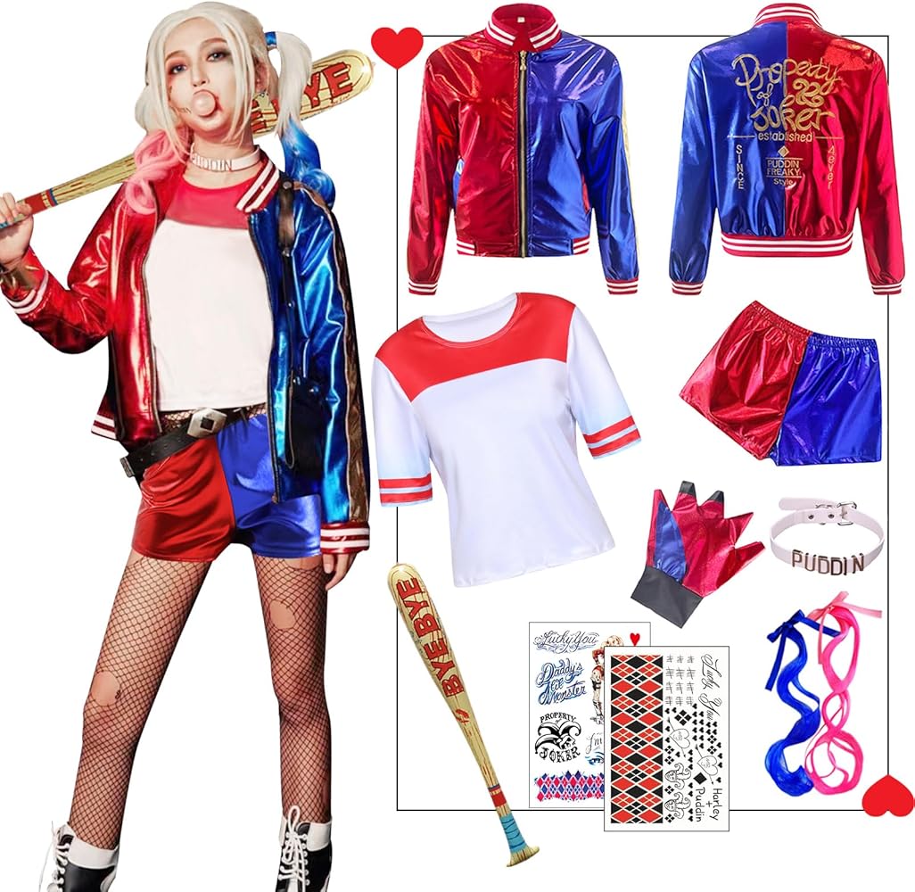 Amazon.co.jp: [Formemory] ハーレイクイン コスプレ衣装 ハーレイ