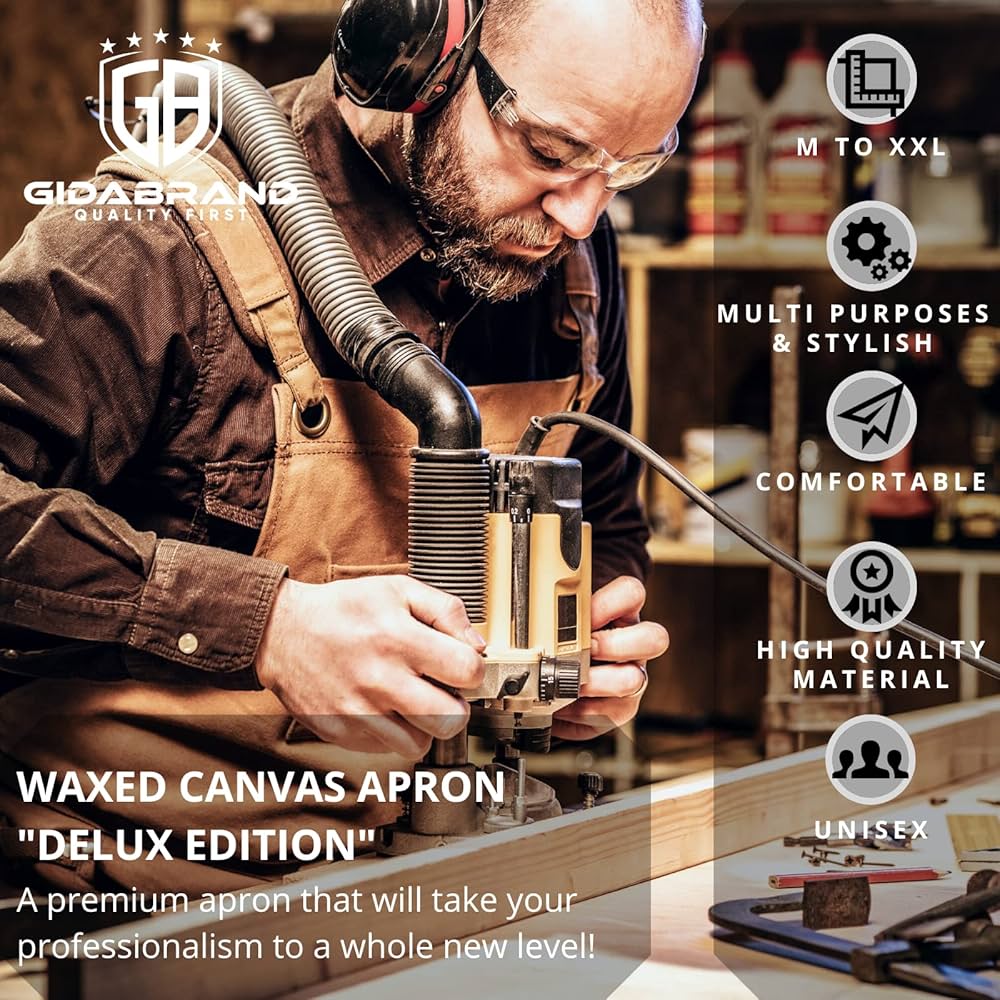 Amazon.co.jp: 高級ワックス キャンバス 業務用エプロン|ポケット
