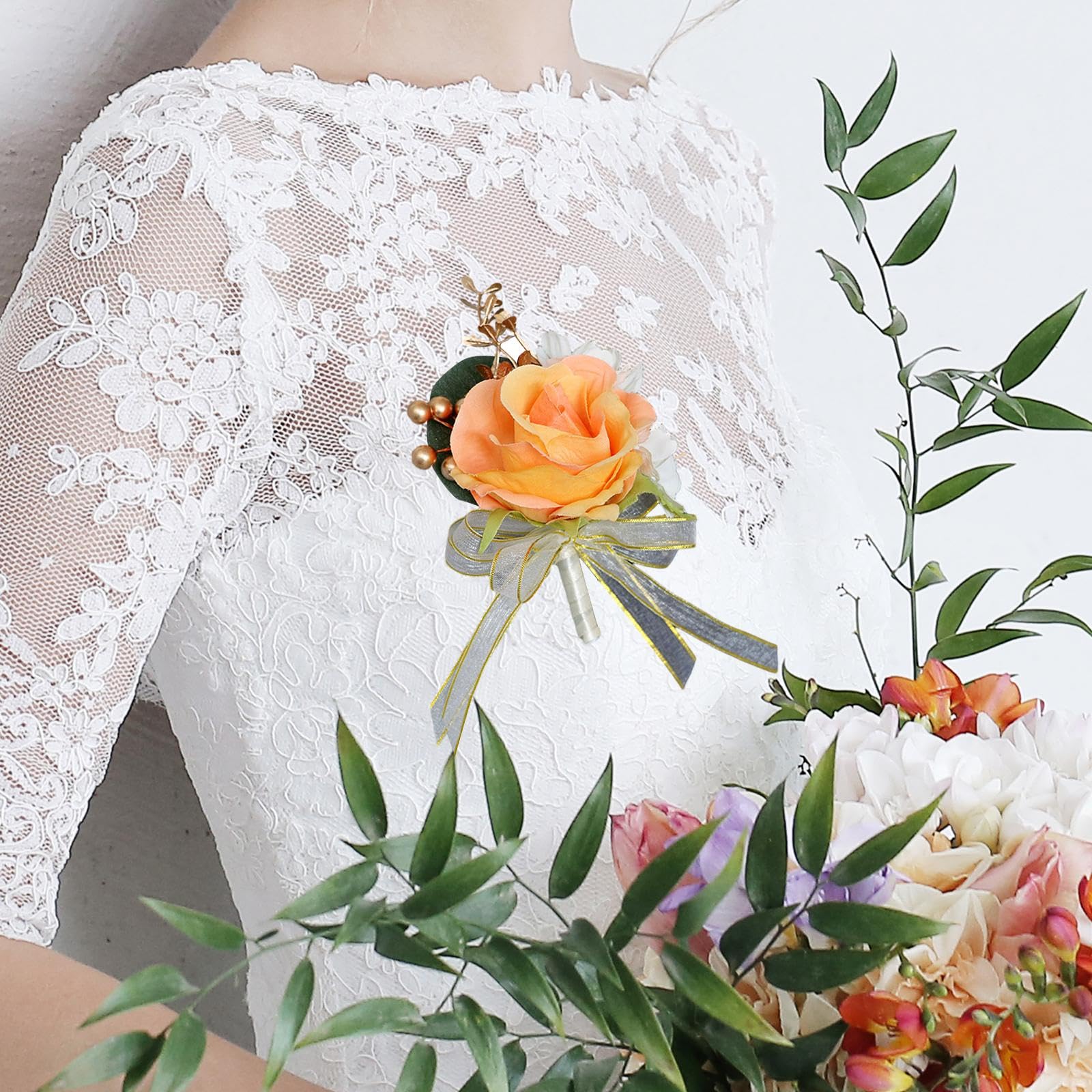 Amazon | Kokiya ウェディングフラワーブートニア 花婿