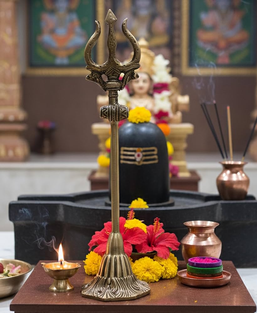 Amazon.com: eSplanade Brass Shiva Shiv Bholenath Trishul Trident