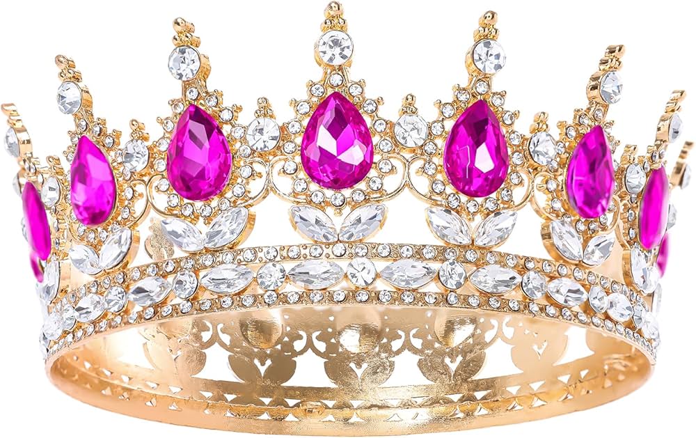 Amazon.com: Feltent Hot Pink Queen Crown for Women Crystal Tiara