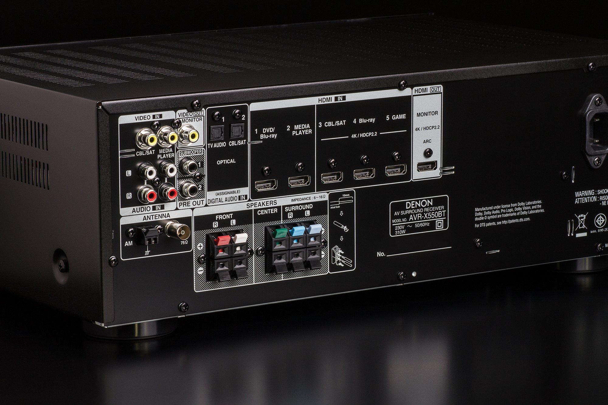 Amazon.co.jp: Denon AVR-X550BT AV Receiver 5.2ch Dolby TrueHD/DTS