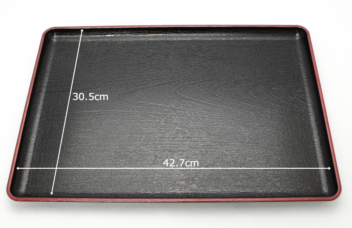 Amazon｜イシダ(Ishida) 日本製 お盆 えびす 黒天朱 尺4寸 トレイ