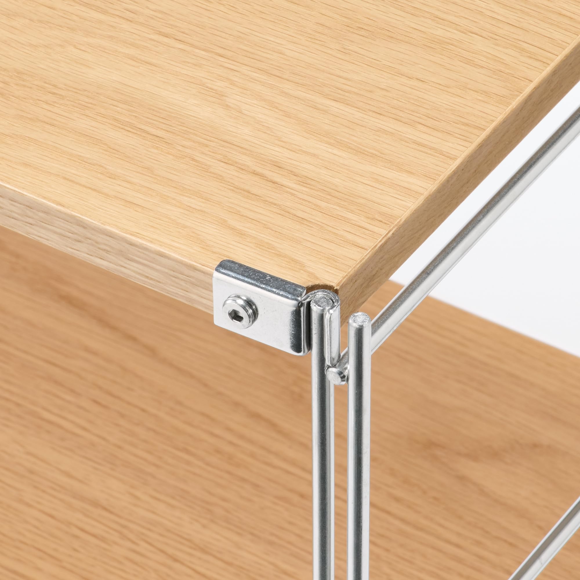 Amazon｜無印良品 ステンレスユニットシェルフ オーク材棚セット 大 幅