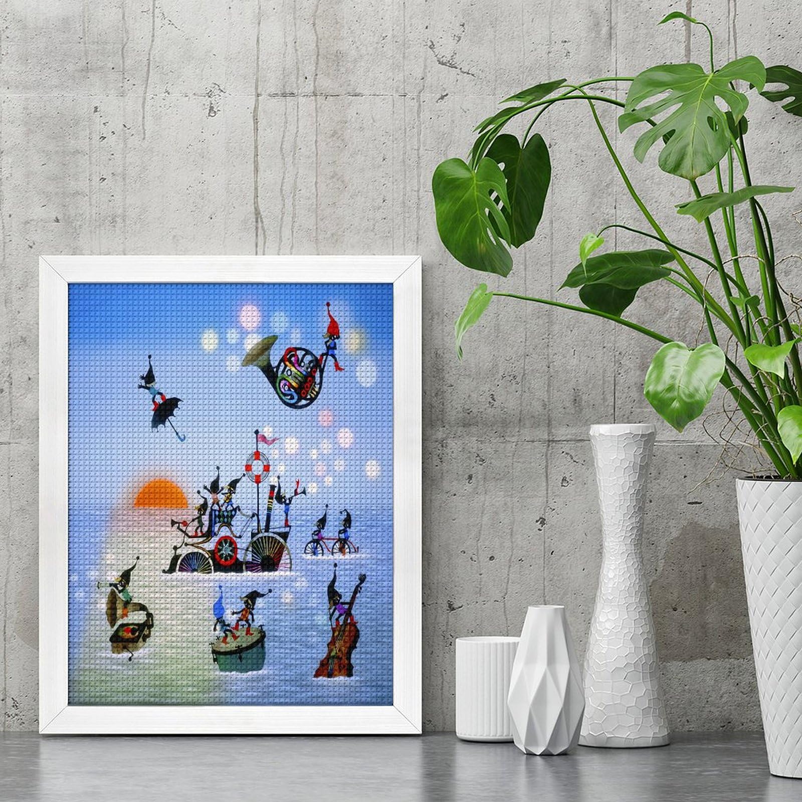 Amazon.co.jp: 藤城清治 こびとの旅立ち 5Dダイヤモンドペインティング