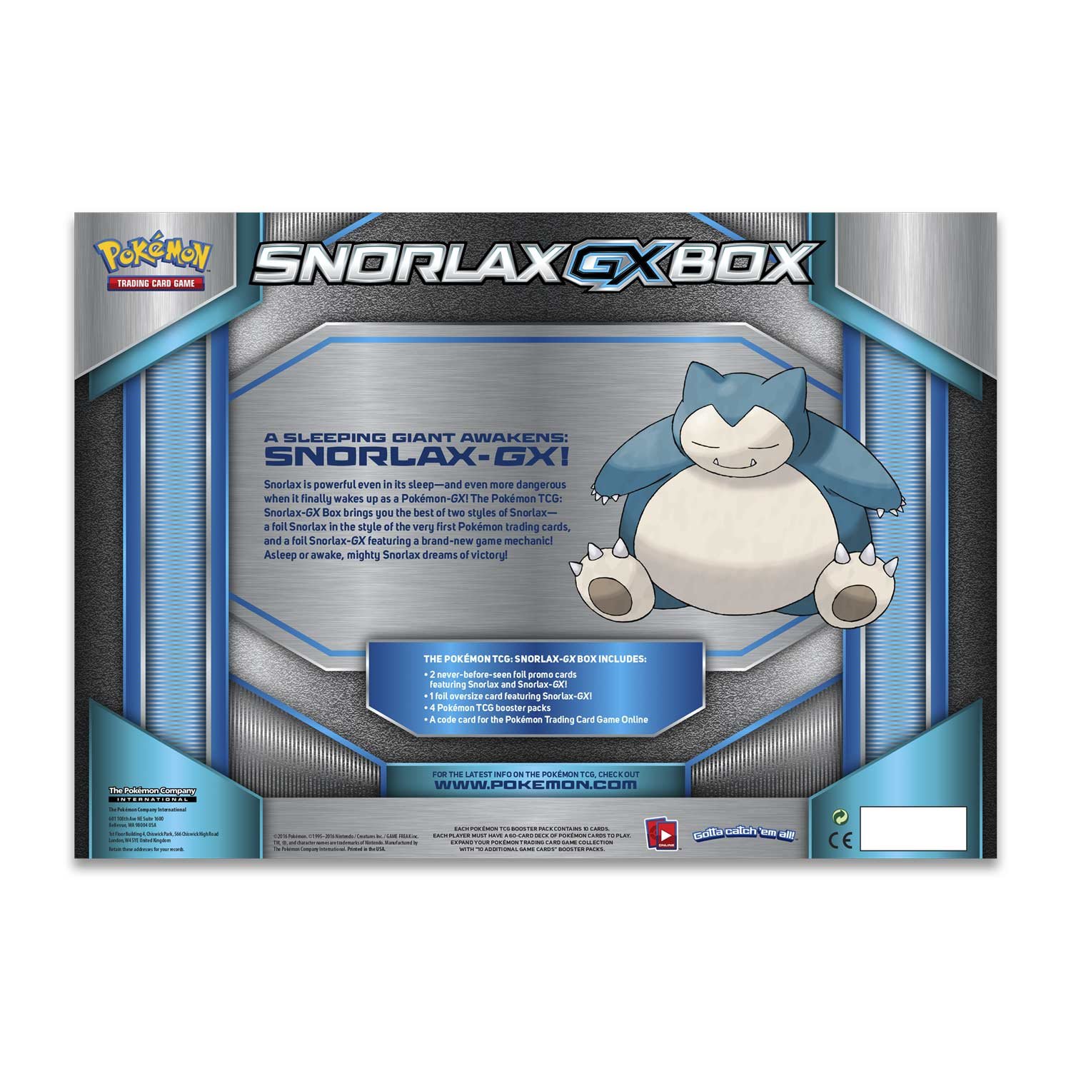 Amazon.co.jp: ポケモンカード英語版 Snorlax GXボックス : おもちゃ