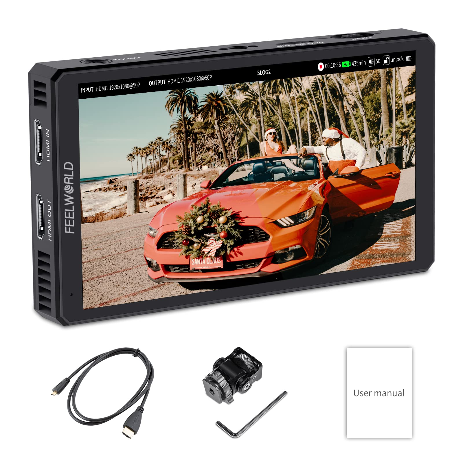 Amazon | Feelworld CUT6S 6インチ録画モニター フルHDタッチ