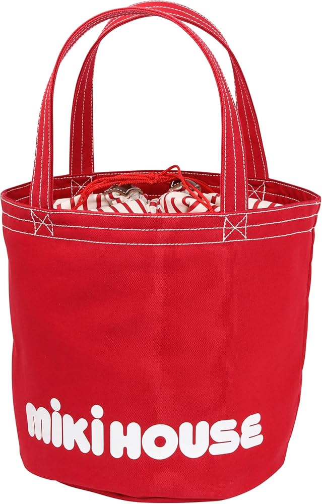 Amazon.co.jp: [ミキハウス] ロゴ トートバッグ バケツ型 キャンバス