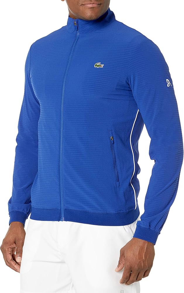 Amazon | Lacoste メンズ スポーツ Novak Djokovic フルジップ タフタ