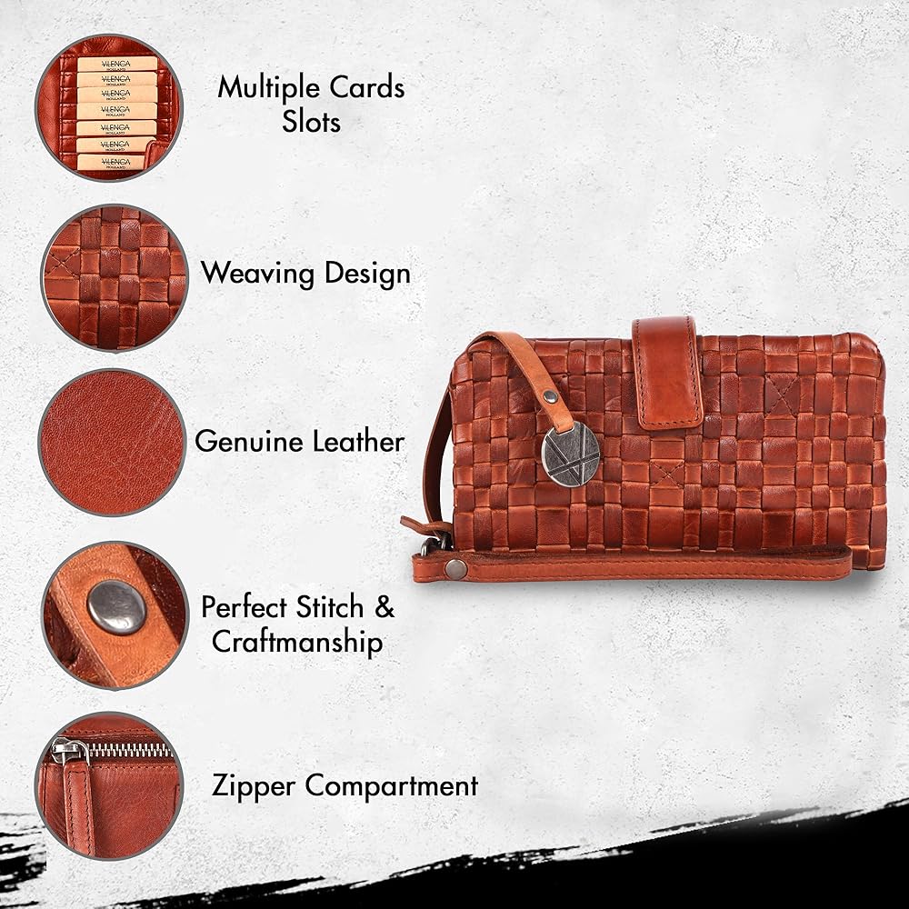 Amazon.com: VILENCA HOLLAND Genuine Leather Wallets for Women