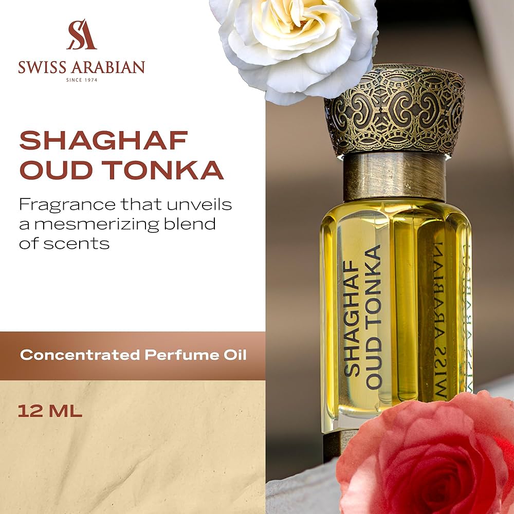 Swiss Arabian Shaghaf Oud Tonka Concentrated Perfume Oil, 12ml