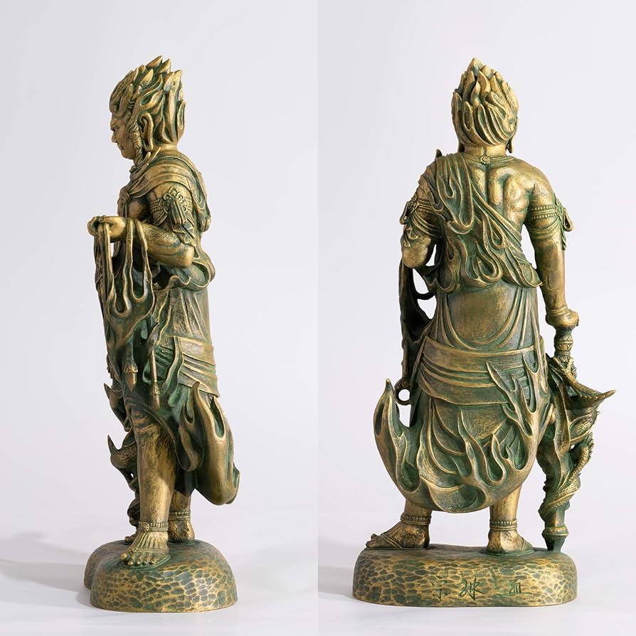 Amazon｜仏師銘版 不動明王 30cm 蝋型/青銅（ブロンズ）製 仏師：松久