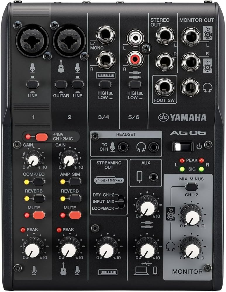 Yamaha AG06MK2 Black : Amazon.ca: Musical Instruments, Stage & Studio