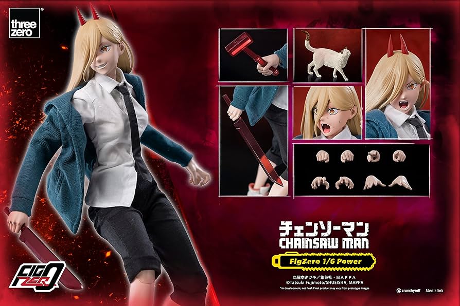 Amazon.co.jp: THREEZERO チェーンソーマン フィグゼロ パワー 1/6