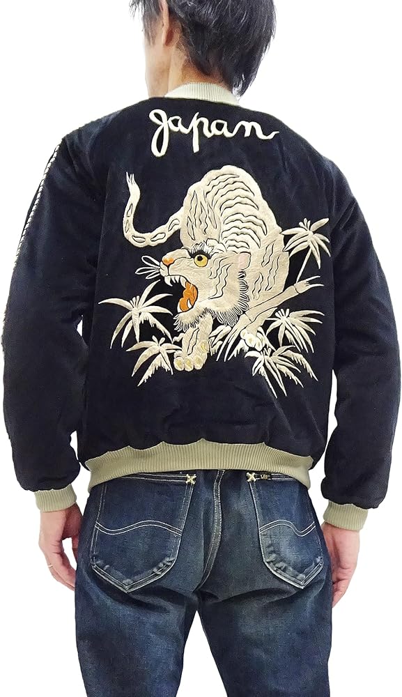 Amazon | (テーラー東洋) スカジャン TT15392 白虎 x 鷲 メンズ 別珍 x