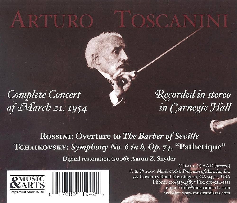 Amazon.co.jp: 「トスカニーニのステレオ録音1954年3月21日の演奏会