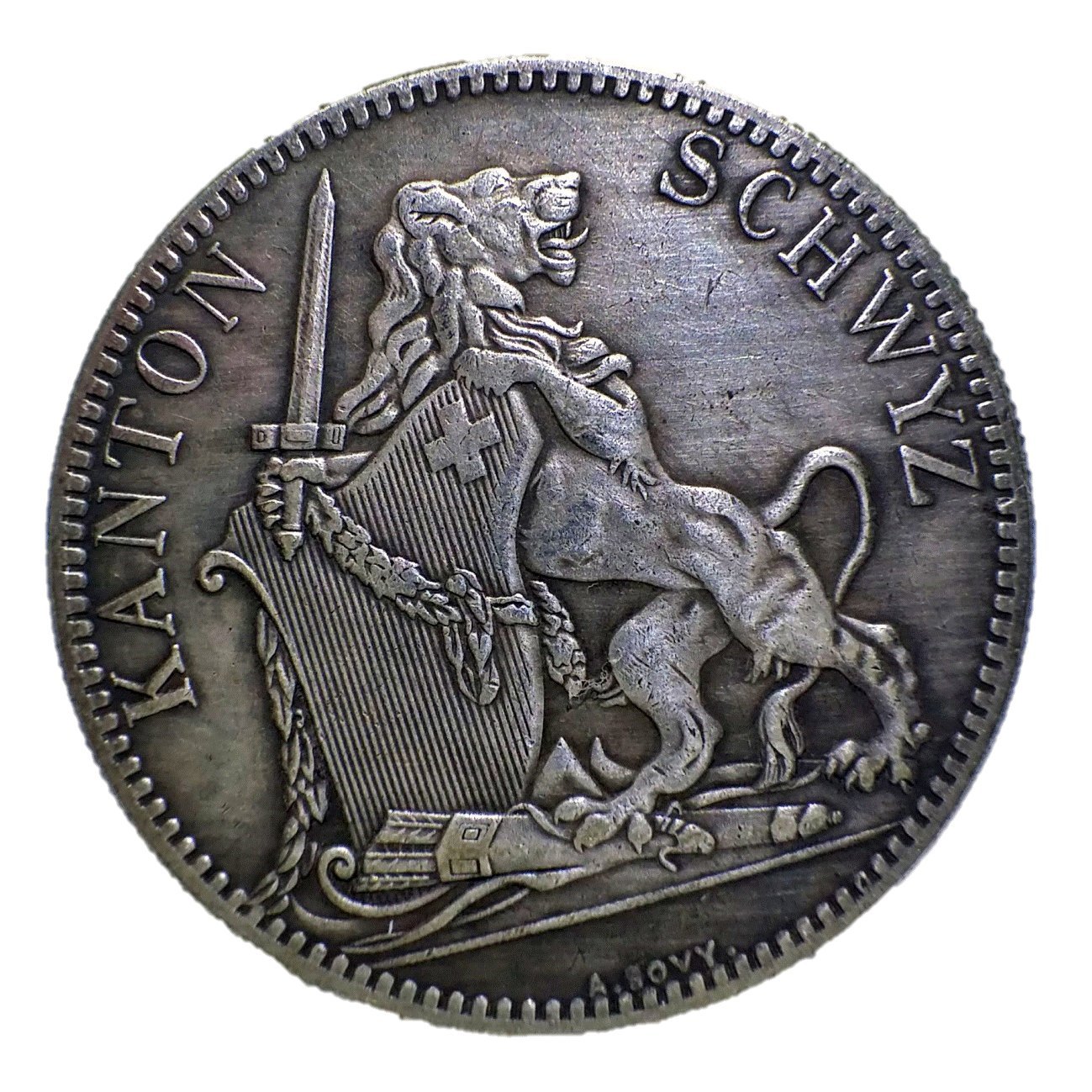 Amazon | スイス 射撃祭記念 シュヴィーツ 5フラン銀貨 1867年