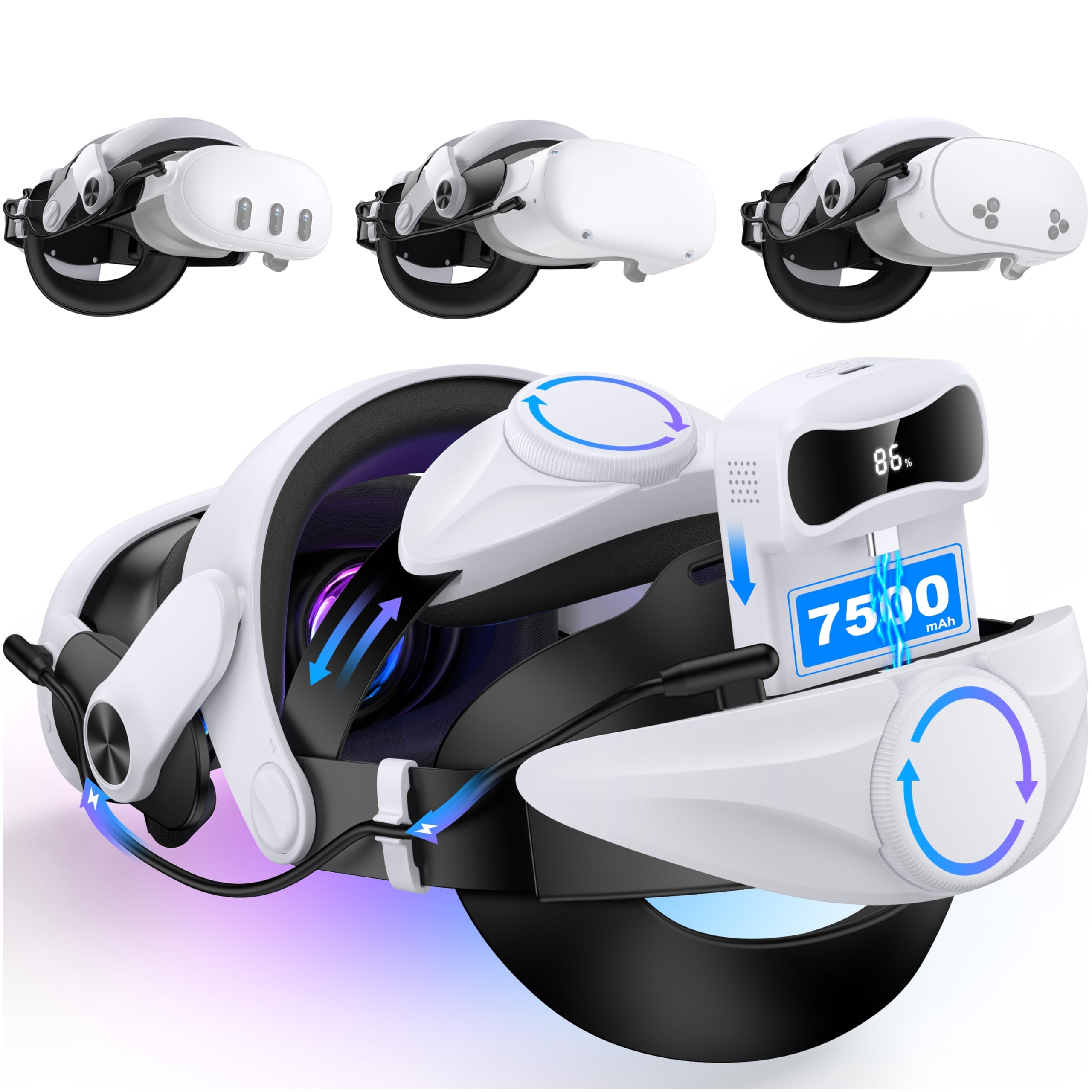 Amazon.co.jp: ダブルノブ調節可能エリートストラップ交換用、VRヘッド